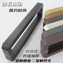 Stainless steel handle square tube glass door black door framed door handle titanium gold rose gold simple modern brushed