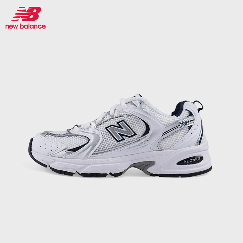 New Balance Nb Genuine New Model Men's and Women's All-Season Silver Breathable Retro Sports Dad Shoes Mr530Sg