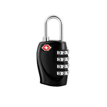 Auburn password padlock tsa overseas travel lock luggage lock drawer lock gym file cabinet lock 7603 black