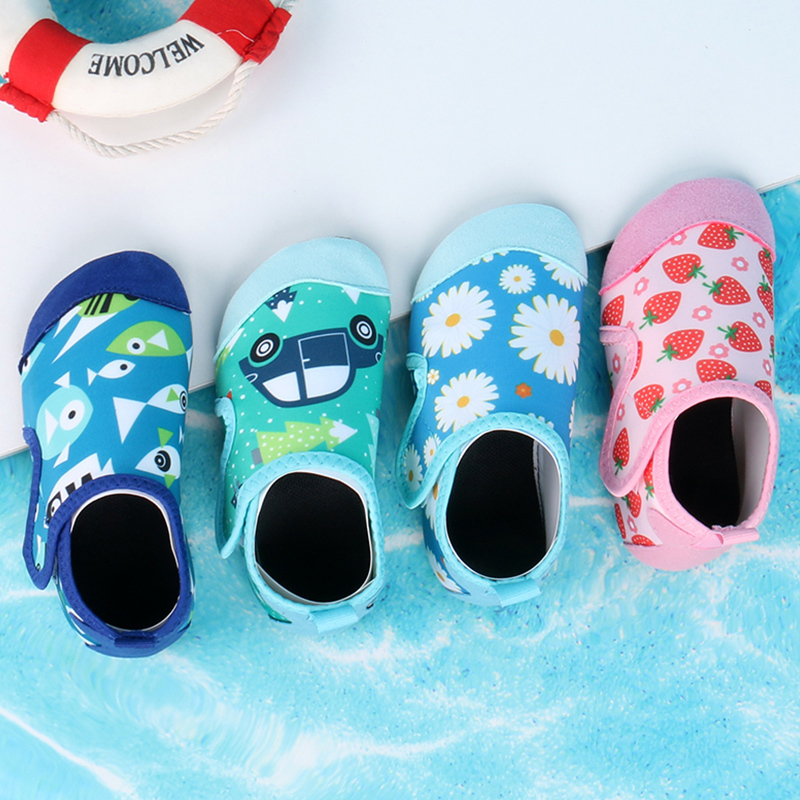 Children's Beach Shoes for Boys and Girls, Non-Slip, Cut-Resistant, Quick-Drying Water Park Shoes, Baby Beach Wading and River Tracing Sock Shoes