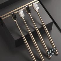 New high-end toothbrush for adults bamboo charcoal silk soft bristles high-end golden independent packaging high-quality family specialization for men