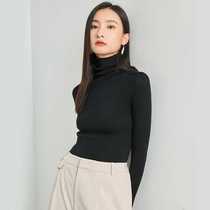 120S Yangtze yarn seamless all-wool sweater spring and autumn bottoming sweater cardigan sweater slim turtleneck sweater for women