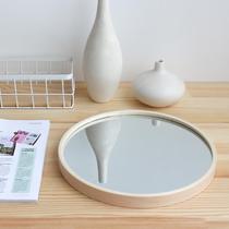 North KSR European room mirror round mirror bath solid wood hanging room wall mirror sanitary dressing mirror