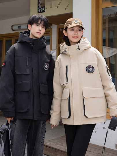 Duck Duck Men's down Jacket Winter 2025 New Model Couple's Unisex Multi-Pocket Outdoor Sports Casual Jacket