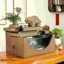 High-end wealth-promoting office decoration ornaments living room desktop fish tank circulating water flow water-generating wealth ornaments store opening