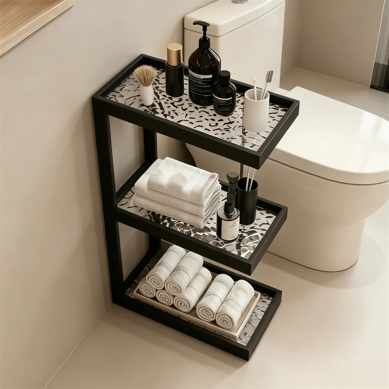 Bathroom Shelf, Floor-Standing, Gap-Filling Corner Shelf, Toilet, Shower Room, Bathroom, Washroom, Shower Storage, Side Shelf Bathroom Shelf, Floor-Standing, Gap-Filling Corner Shelf, Toilet, Shower Room, Bathroom, Washroom, Shower Storage, Side Shelf