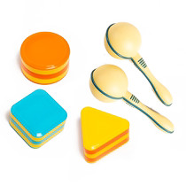 STUDDY early education shape sand hammer rattle infant toys teaching aids sand egg Orff musical instrument cognitive toys