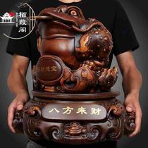 High-end lucky golden toad ornaments large three-legged toad opening gift golden cicada shop office cashier desk decoration