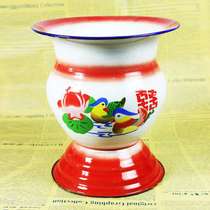 Children pregnant women and the elderly enamel thickened old-fashioned covered high-foot spittoon toilet urinal urinal bucket potty room household