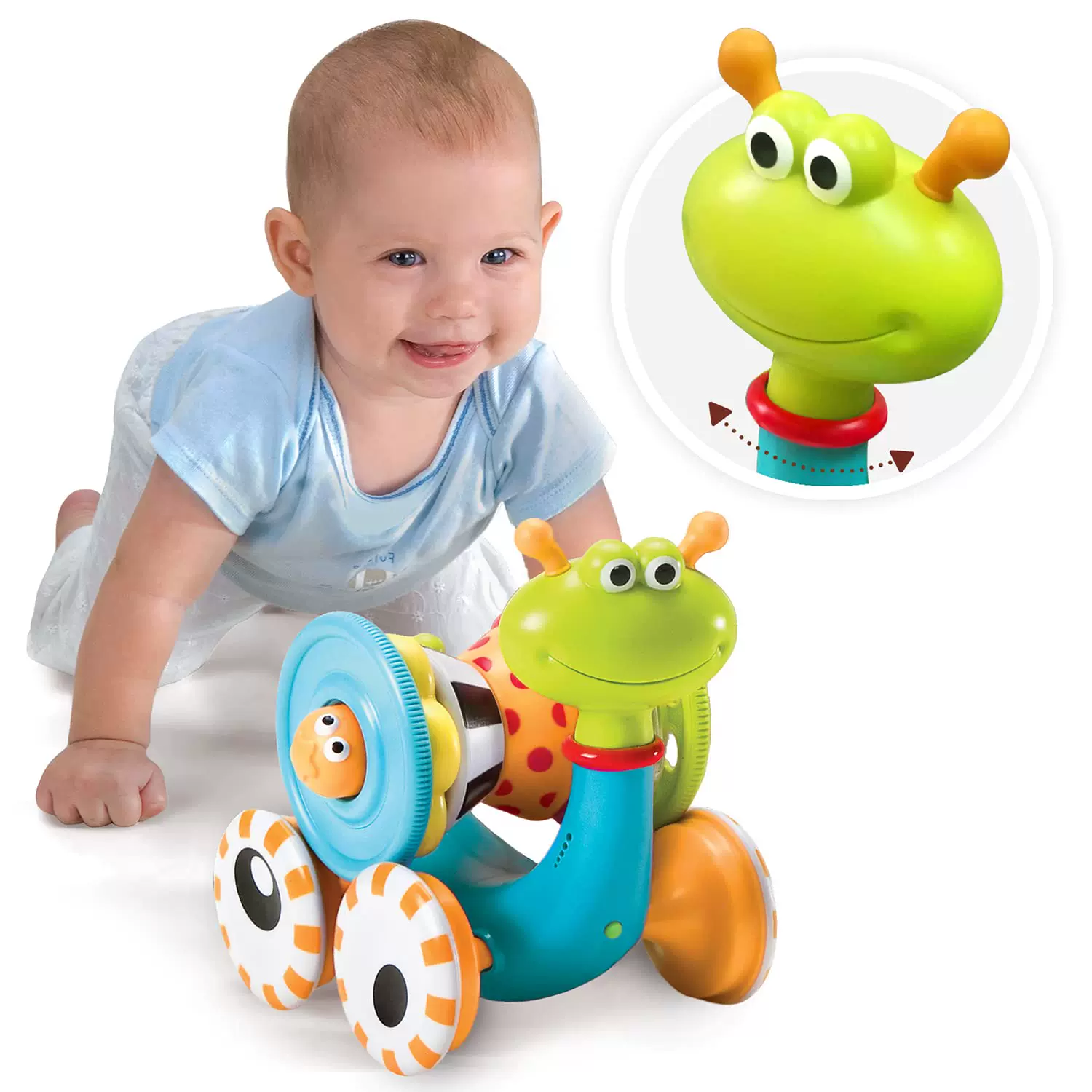[美国Yookidoo Musical Crawl 'N' Go Snail Toy with Stacker]
