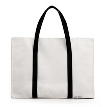 High-end business briefcase female Korean version portable thickened canvas bag with printed logo corporate meeting document bag in stock