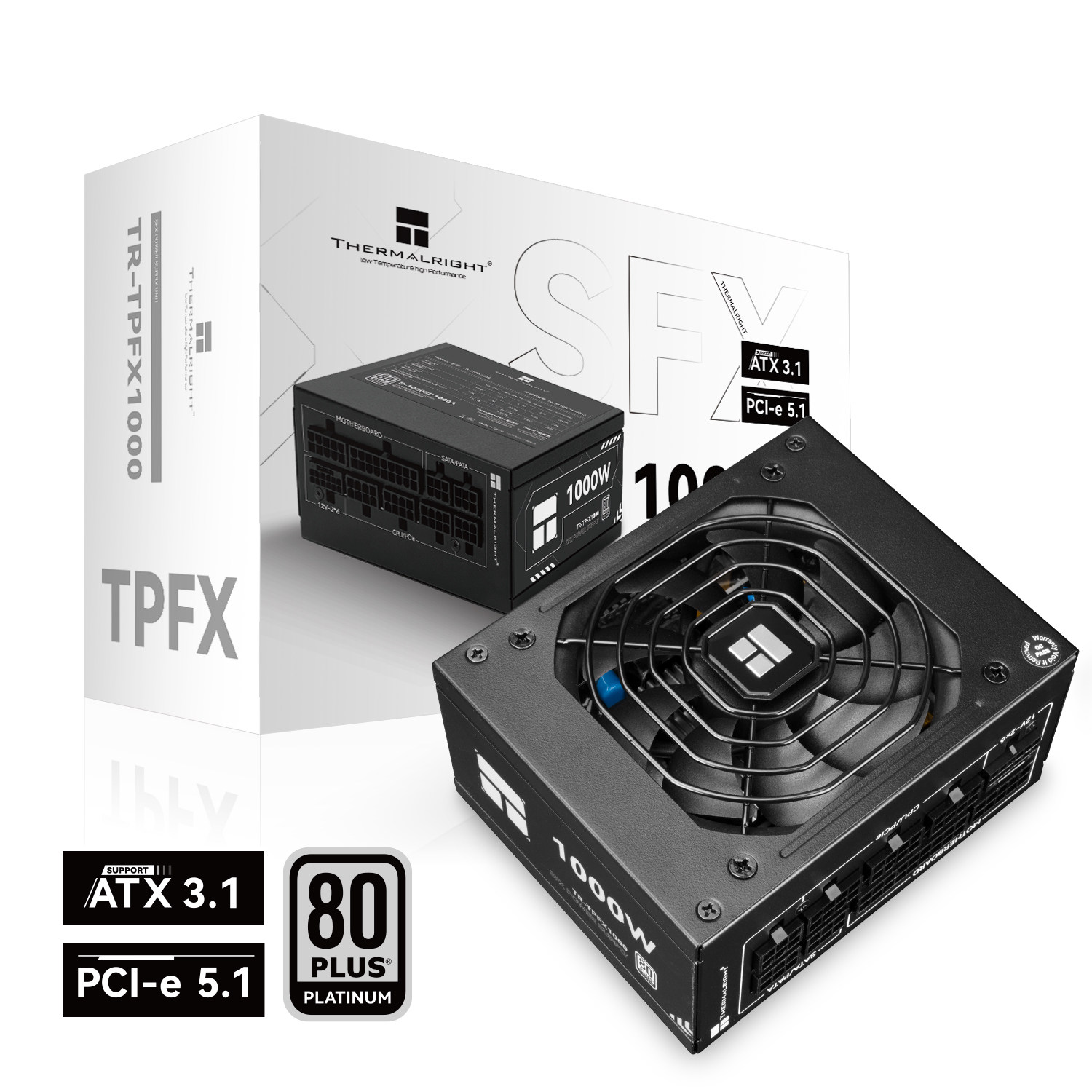 利民Thermalright-TPFX1000白金全模组SFX小电源ATX3.1 PCIE5.1评价- 淘宝网