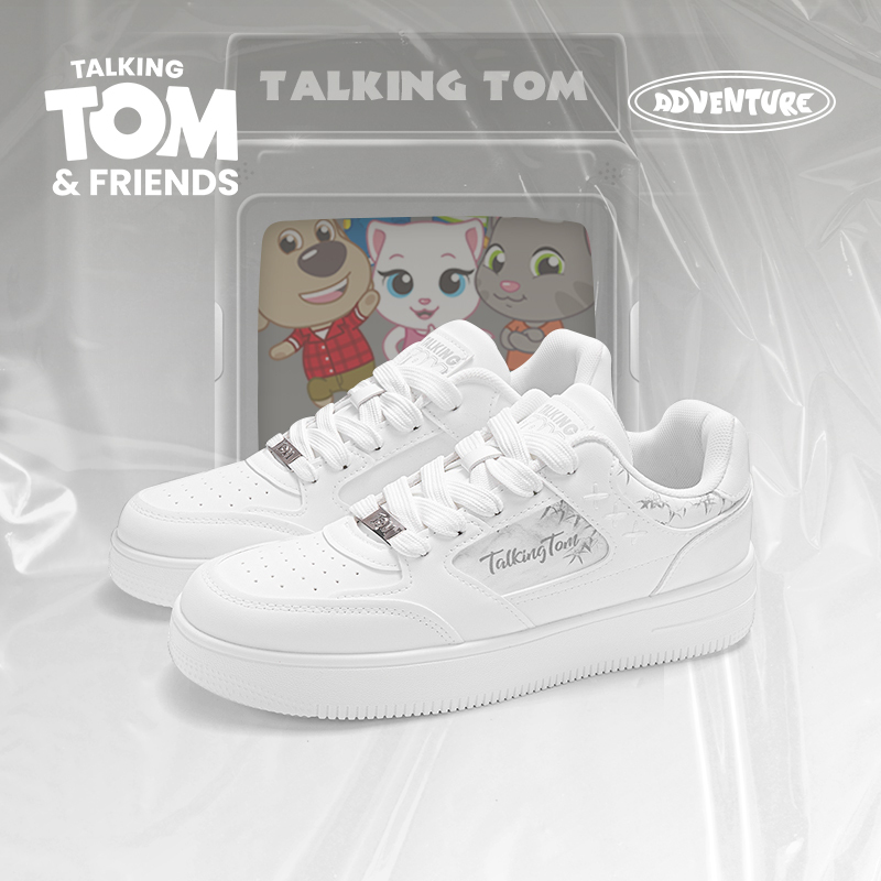 Talking Tom Cat Shoes Men's Sneakers Men's Style 2026 New Student Versatile White Shoes Thick-Soled Trendy Shoes