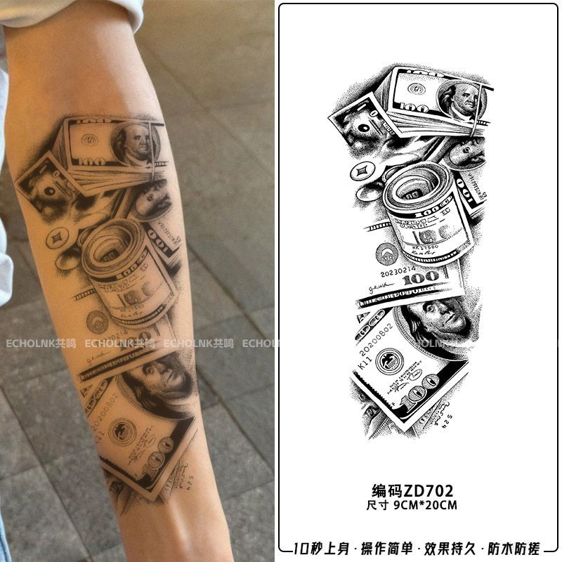 European and American Style Personalized Anti-Scratch Large Area Arm Flower Arm Herbal Tattoo Stickers Semi-Permanent Waterproof Long-Lasting for Men European and American Style Personalized Anti-Scratch Large Area Arm Flower Arm Herbal Tattoo Stickers Semi-Permanent Waterproof Long-Lasting for Men
