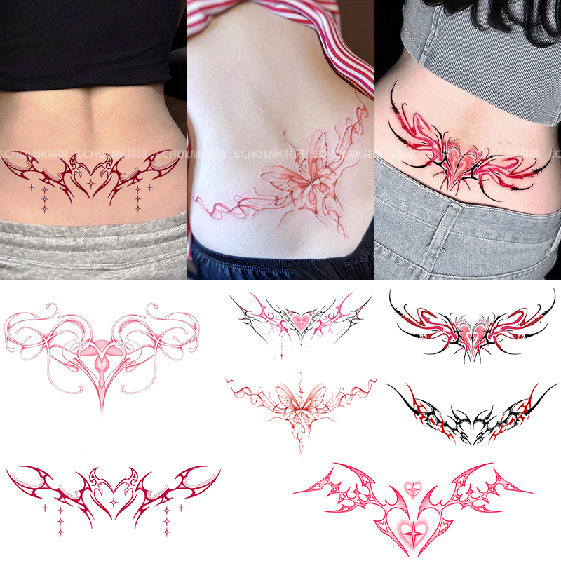 【Endless Temptation】Pure Desire Sexy Succubus Heart Color Tattoo Sticker Hot Girl ins Scar Covering Waterproof Long-Lasting 【Endless Temptation】Pure Desire Sexy Succubus Heart Color Tattoo Sticker Hot Girl ins Scar Covering Waterproof Long-Lasting