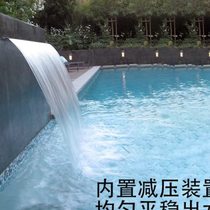 Stainless steel waterfall outlet outlet curtain outlet courtyard landscaping water curtain wall fish pond water feature wall artificial overlapping water