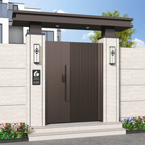 Aluminum alloy courtyard door villa door rural self-built house door Chinese style courtyard door outdoor garden yard door