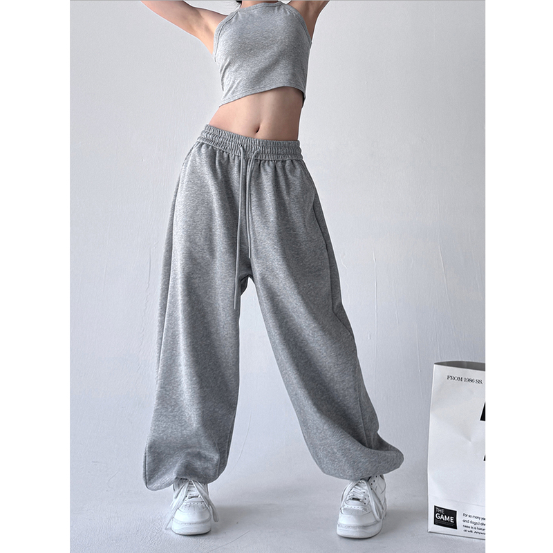 Plus-Size Jazz Dance Pants for Women 2026 Spring and Autumn American-Style Sweatpants for Chubby Girls, Loose and Slimming Lantern-Leg Jogger Pants