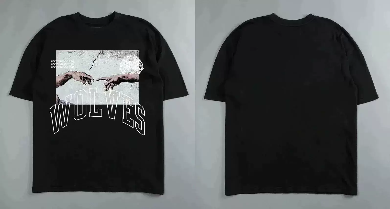 Darc Wolf Спортивная футболка Oversized Печать футболка для тренировок