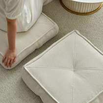 (Xiwu) Teddy Velvet Square Pouf Futon Floor Cushion Lazy Seat Cushion Bay Window Thickened Balcony Bedroom
