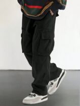 Mens Drawstring rendy Flap Pockets Cargo Pants