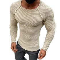 Sweater Spring Slim Solid Fashion inside Underwear Men Mock