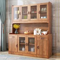 Modern Chinese style solid wood multi-layer side cabinet 928s wine dining wall to top living room cabinet storage cabinet kitchen