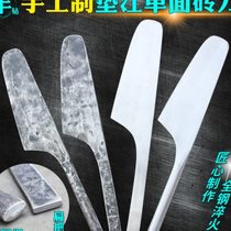 Dianjiang single-sided brick knife round head tile knife forged brick knife new wall-laying knife brick-laying knife bright mud knife and tile tool