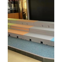 Three-story and four-story removable retractable step platform solid wood choir stage music classroom podium oak photo stage