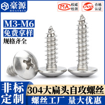 304 stainless steel large flat head self-tapping screws cross mushroom head self-tapping screws TA umbrella head screws M3M4M5M6