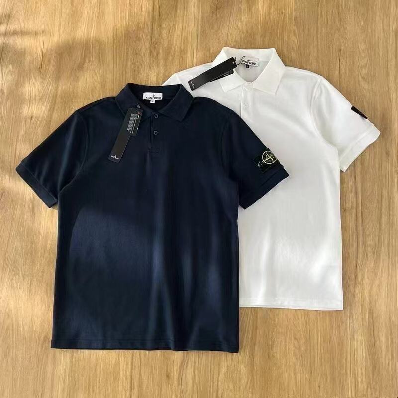 Stone Isdrey Stone Island Short-Sleeved T-Shirt Cross-Border Summer New Style Lapel Polo Casual Official official store Stone Isdrey Stone Island Short-Sleeved T-Shirt Cross-Border Summer New Style Lapel Polo Casual Official official store