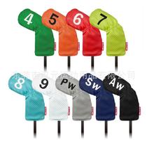 New golf club cover iron cover protective cover club head cover waterproof PU color 9-pack