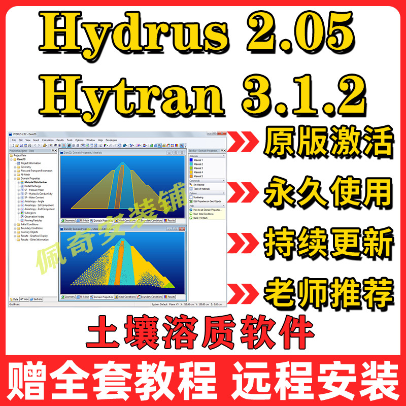 Hydrus 2.05/Hytran 3.1.2 Latest Version of Soil Solution Software Supports Remote Installation