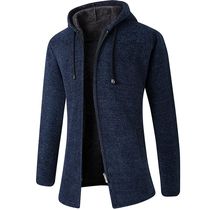Plus cashmere cardigan coat sweater male Korean version of t