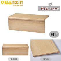 Attic villa staircase reinforced multi-layer solid wood board step board steel frame covered cement solid wood stair step board