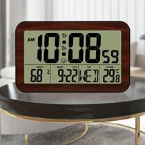 Living room electronic clock luminous wall clock digital clock desktop temperature and humidity alarm clock simple creative desktop home