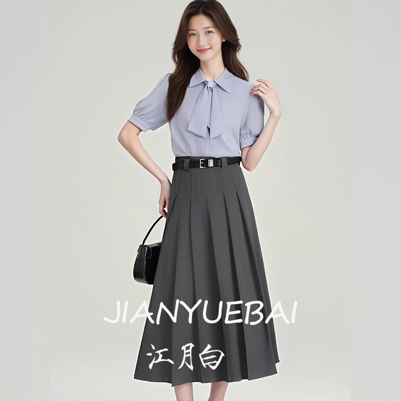 Jiangyuebai 2026 Summer New Women's Business Attire Formal Occasion Interview Outfit Shirt and Skirt Set Jiangyuebai 2026 Summer New Women's Business Attire Formal Occasion Interview Outfit Shirt and Skirt Set