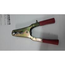 Large battery clamp iron total length 12 8MM screw hole 4MM red and black available in a pack starting from 10 pieces