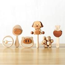 wodapa puppy rattle 06-12 months-baby hand rattle o bell rattle p drum wooden can chew OPL baby