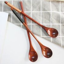 Long Handle Wooden Winding Spoon Coffee Milk Tea and Honey