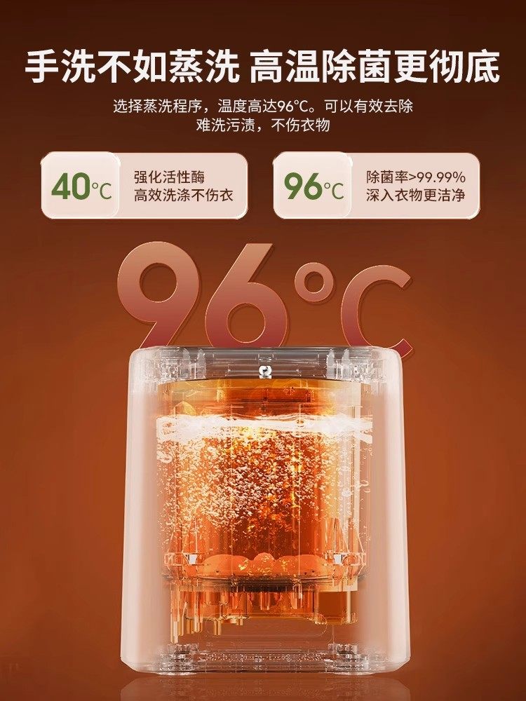 Fully Automatic Small Washing Machine for Underwear and Socks, Integrated Washing, Drying, and Wringing Machine, Special for Small Household Use, Mini Magic Device