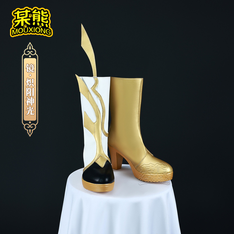 Cosplay Shoes from the Game Honor of Kings, Sun God Mirror, Two-Dimensional Mid-Calf Shoes