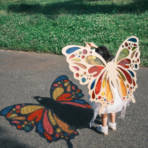 diy light and shadow butterfly wings material package childrens colored cellophane handmade transparent film colorful light-transmitting plastic sheet