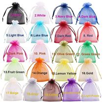 50Pcs lot 7x9 9x12 10x15 13x18CM Organza Bags Jewelry Bag We