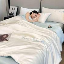 Washable ice silk summer cooling quilt summer air-conditioning quilt Tencel simple thin quilt single and double bedding machine washable