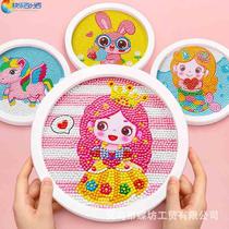 Cartoon princess diamond painting diy childrens handmade mermaid princess diamond stickers unicorn point diamond painting