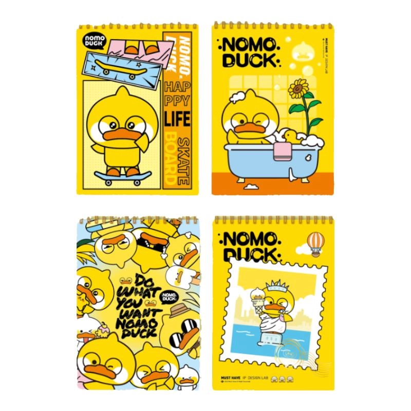 Maihe A4 Thick Drawing Book for Elementary School Students, Children's Sketchbook for Kindergarten, Panda and Little Yellow Duck Design, Boys and Girls Art Doodle and Drawing Book, Blank Drawing Album, Coloring Book, Non-Bleeding Pages