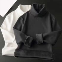 Hot Men Bottoming Thermal Shirt Solid Color Turtleneck Pull