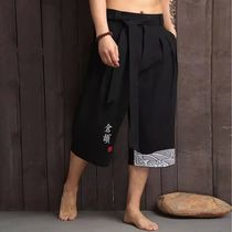 Japanese Kimono Traditional Pants Men Asian Clothing Bath Pa