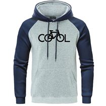 Bike Its Cool Raglan Hoodies Men Oversized Funny Hooded Loo
